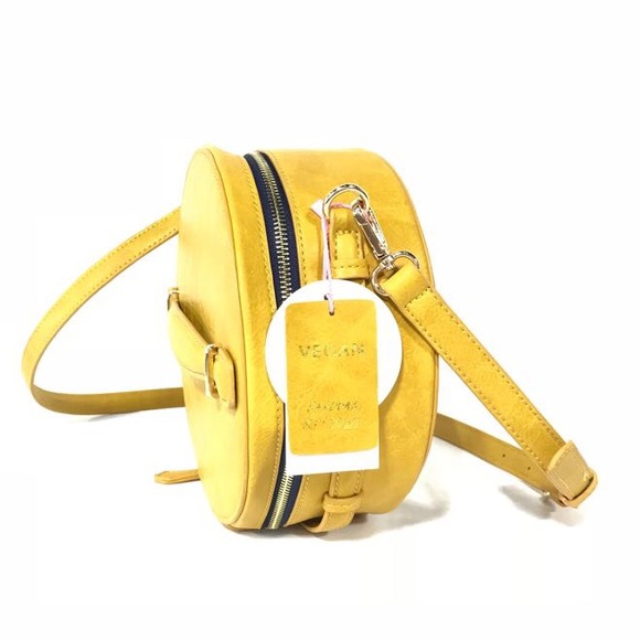round yellow purse